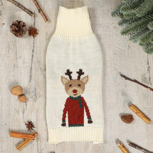 Pet Brands Knitted Reindeer Jumper Xsmall/small 32cm