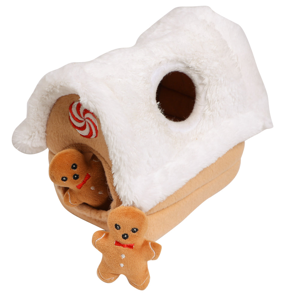 Pet Brands Christmas Gingerbread House Hide And Seek Toy