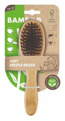 M-Pets Bamboo Soft Bristle Brush for Dogs & Cats