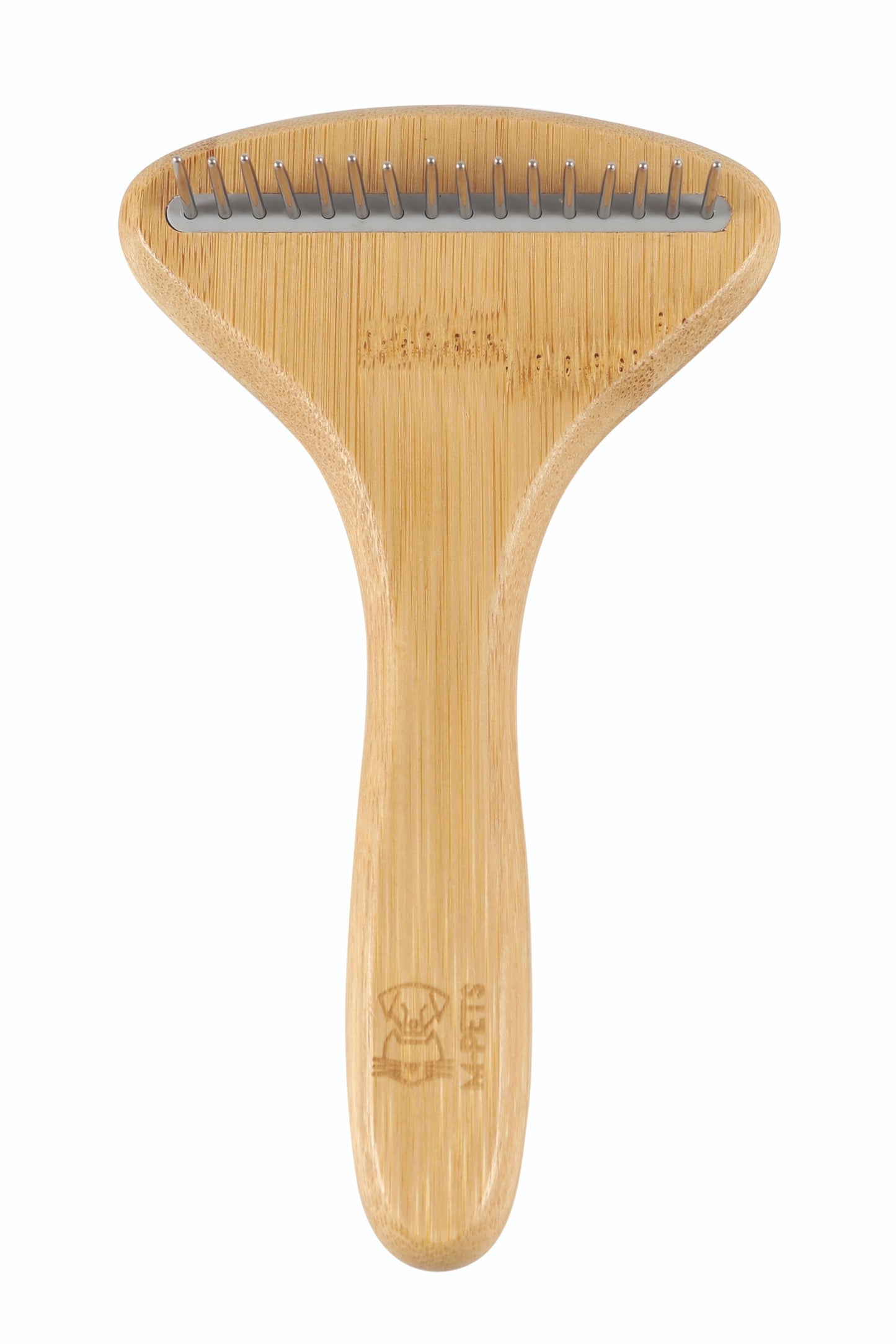 M-Pets Bamboo Rake Comb with Rotating Teeth for Dogs & Cats