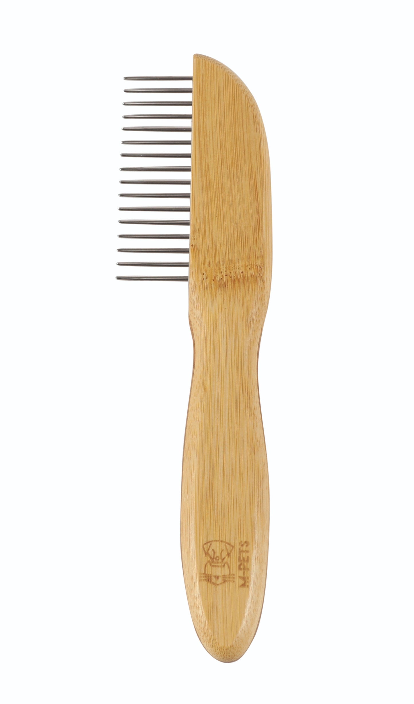 M-Pets Bamboo Regular Comb with Rotating Teeth for Dogs & Cats