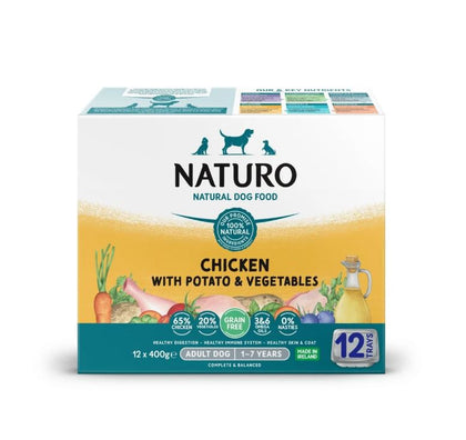 Naturo Adult Dog Food Grain Free Chicken Potato & Veg Tray