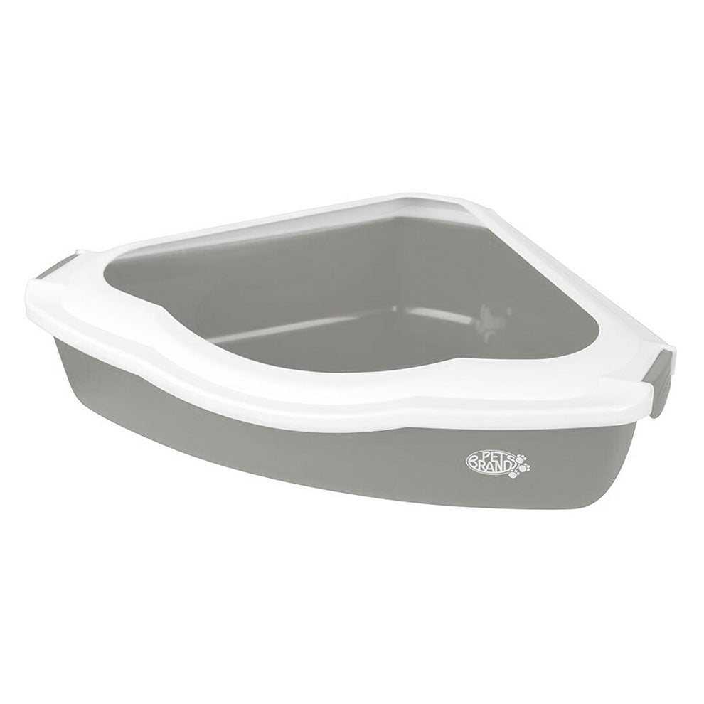 Petsentials Corner Litter Tray - Grey