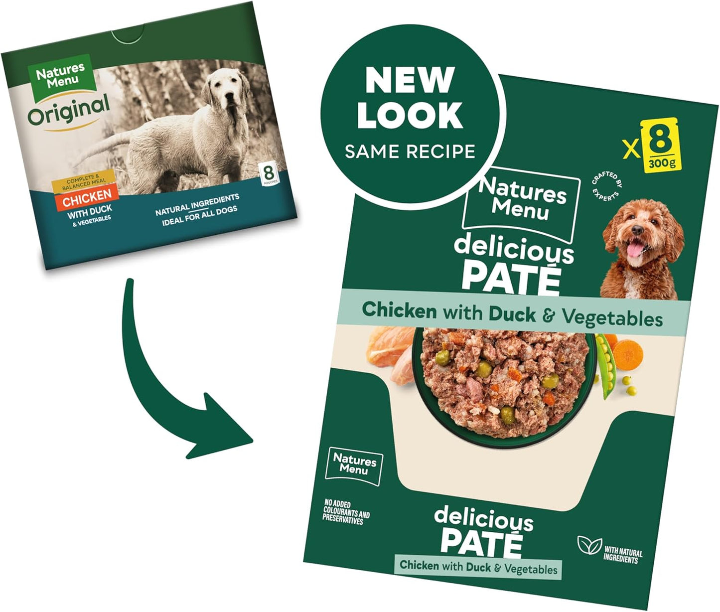 Natures Menu Original Adult Chicken & Duck Wet Dog Food Pouches