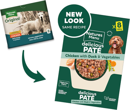 Natures Menu Original Adult Chicken & Duck Wet Dog Food Pouches
