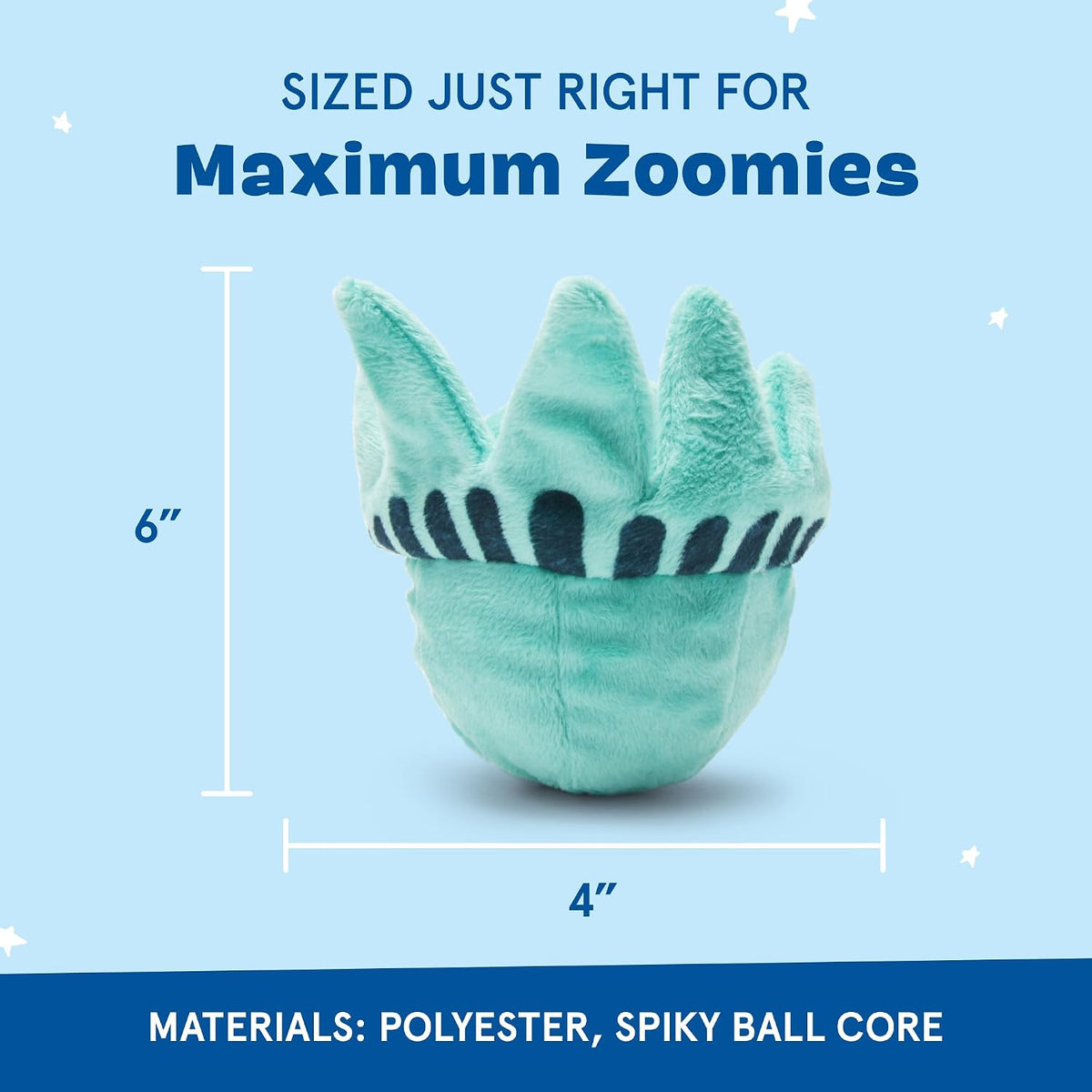 BARK Lady Liberty Ball 2-in-1 Dog Toy Large