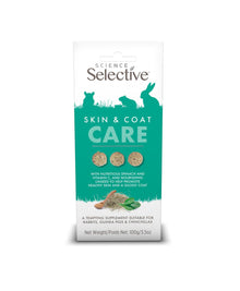 Front View of Supreme Science Selective Skin & Coat Care Small Animal Supplement - 100g