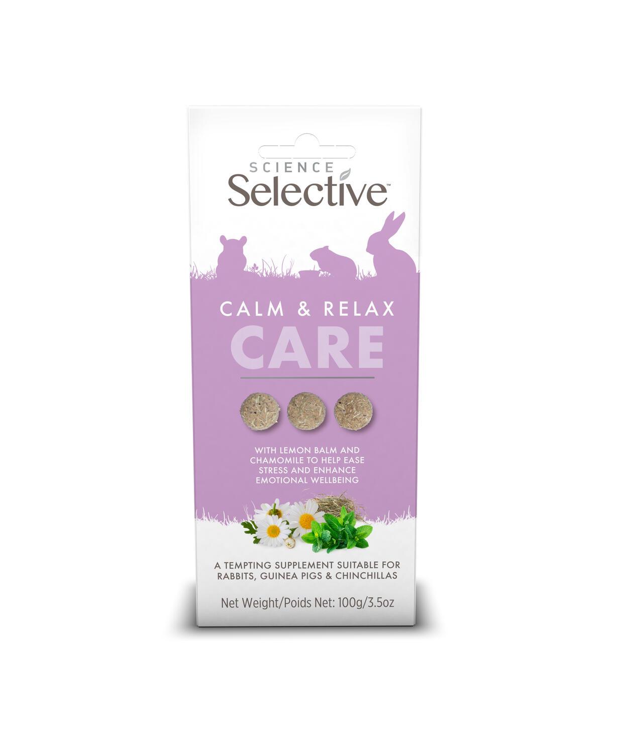 Front View of Supreme Science Selective Calm and Relax Care Small Animal Supplement - 100g