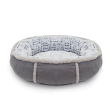 40 Winks Deep Plush Donut Bed for Dogs - Grey