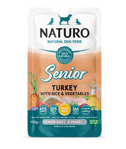 Naturo Senior Dog Food Turkey with Rice & Vegetables Pouch