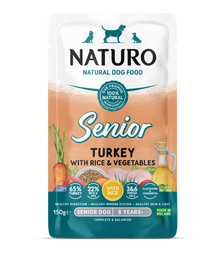 Naturo Senior Dog Food Turkey with Rice & Vegetables Pouch