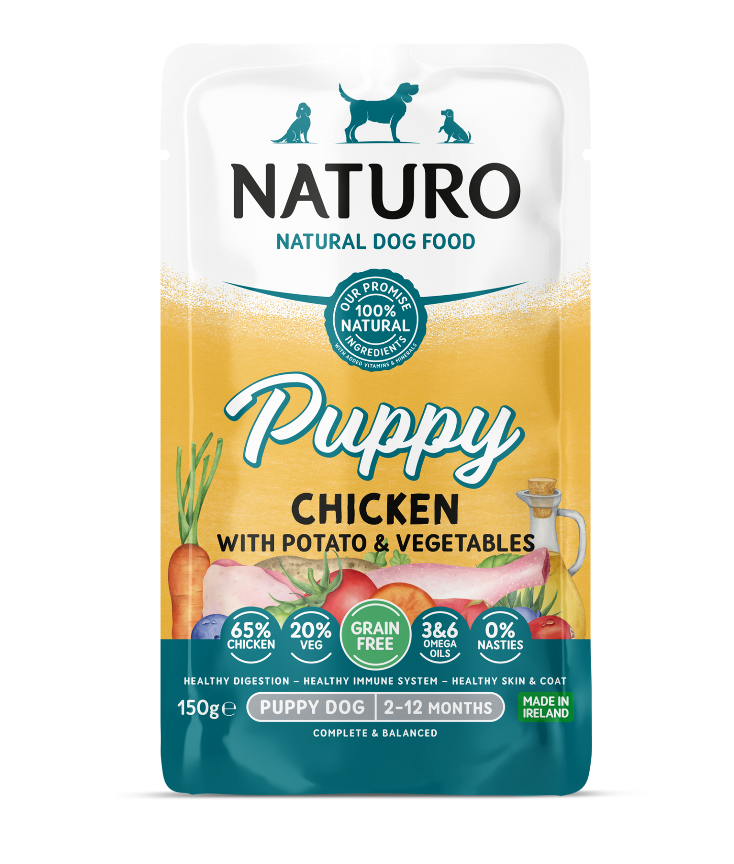 Naturo Puppy Grain Free Chicken with Potato & Vegetables Pouch