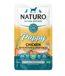 Naturo Puppy Grain Free Chicken with Potato & Vegetables Pouch