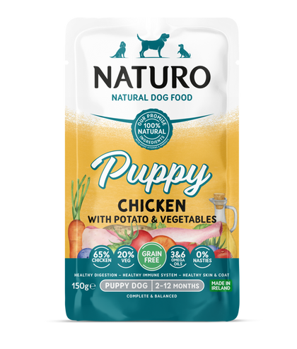 Naturo Puppy Grain Free Chicken with Potato & Vegetables Pouch