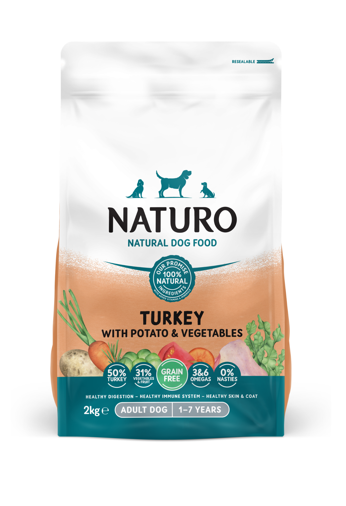 Naturo Turkey with Potato & Vegetables Dry Dog Food