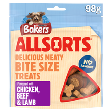 Front View of Bakers Allsorts Dog Treats with Chicken, Beef & Lamb - 98g