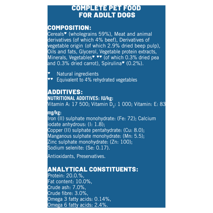 Bakers Adult Dry Dog Food with Beef and Vegetable - 3kg & 14kg