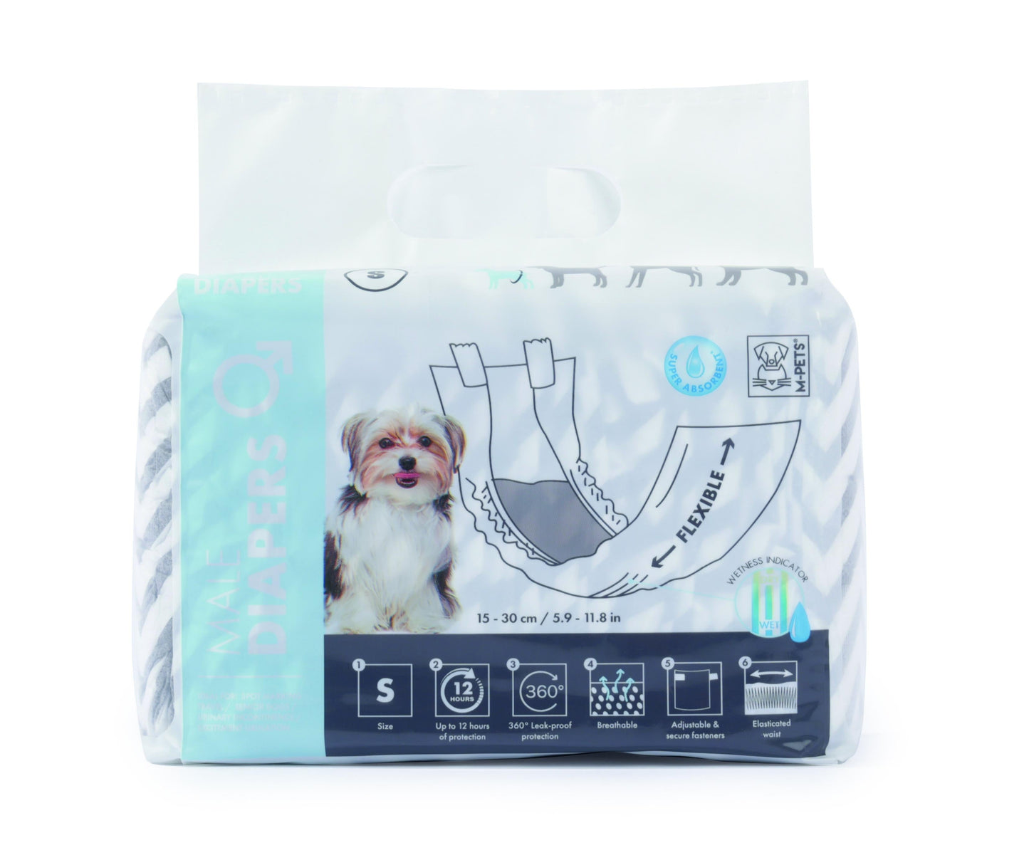 M-PETS Diapers - Male Dog - Small