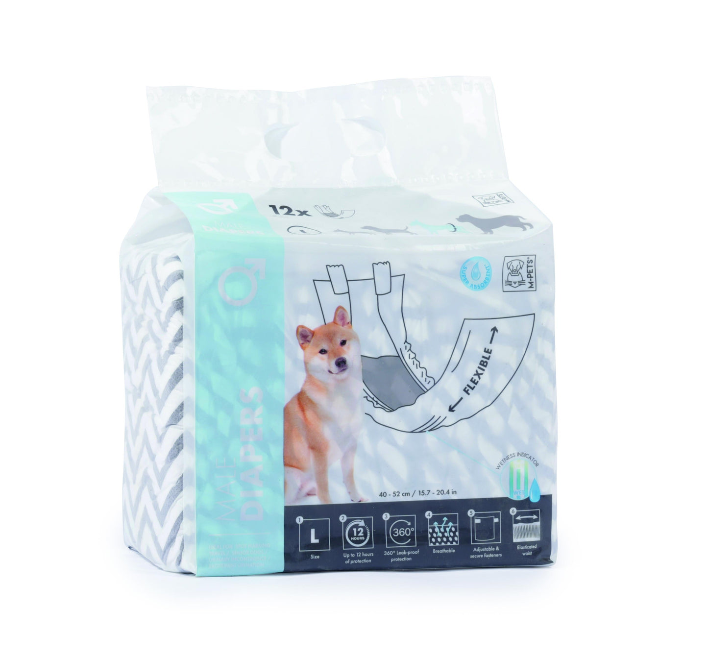 M-PETS Diapers - Male Dog - Large