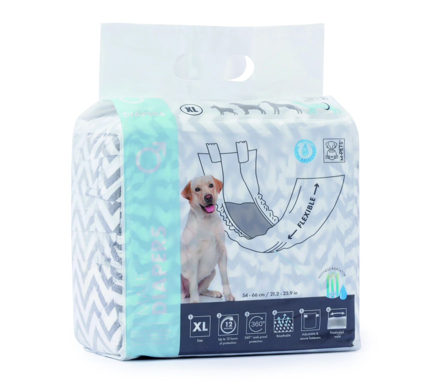 M-PETS Diapers - Male Dog - Xtra Large