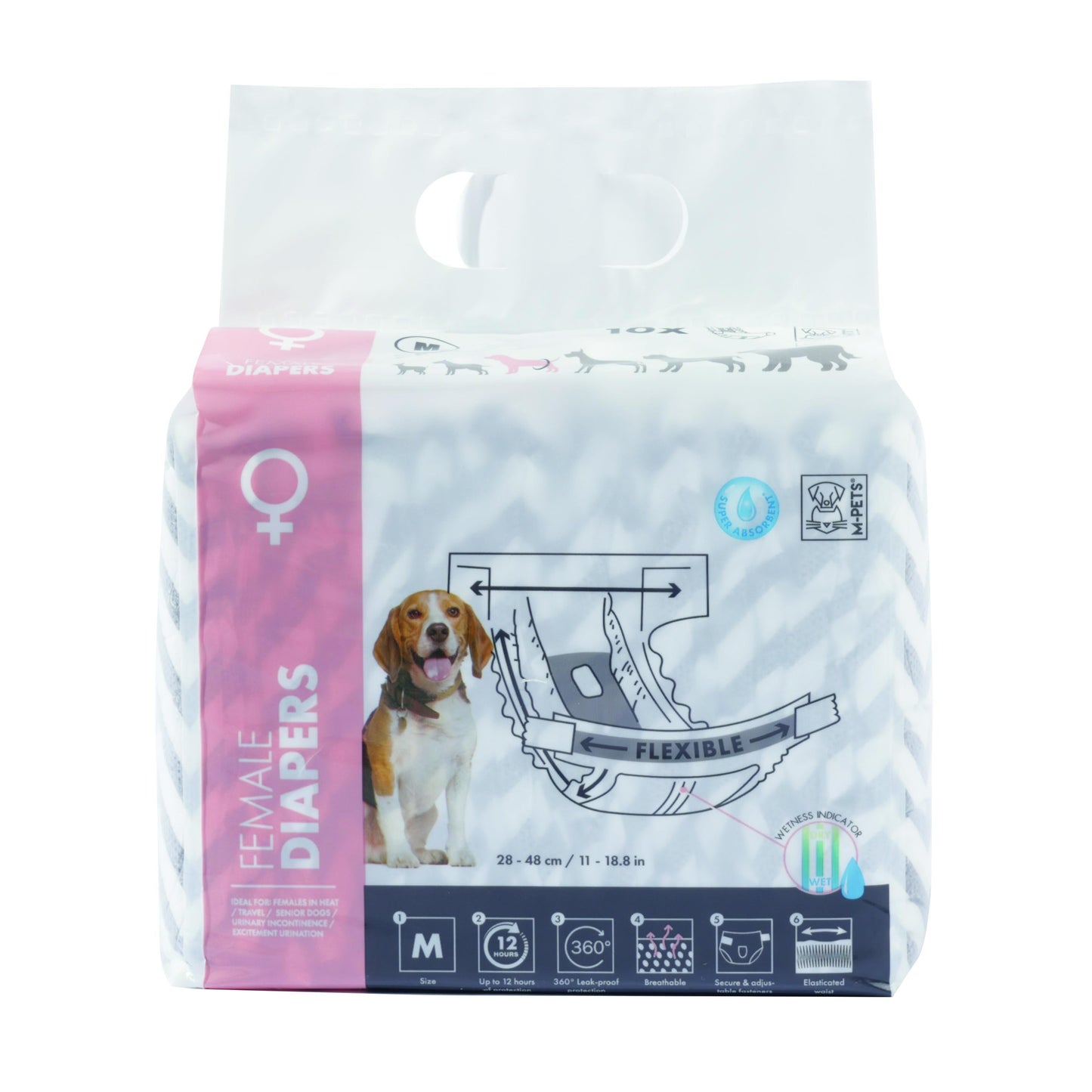 M-PETS Diapers - Female Dog - Medium