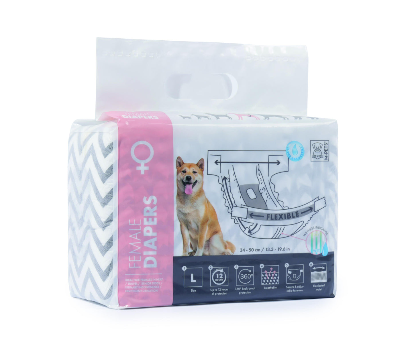 M-PETS Diapers - Female Dog - Large