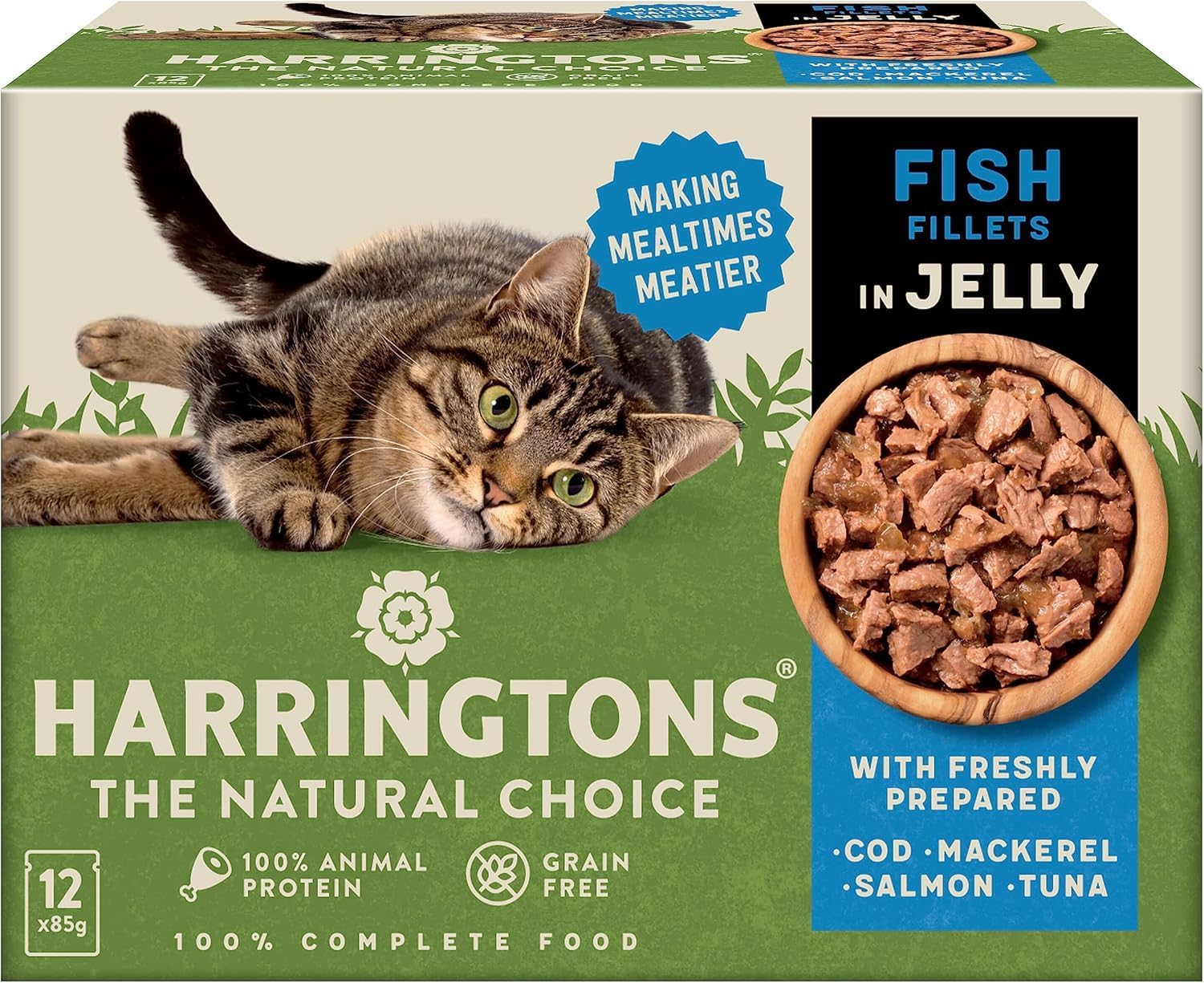 Harringtons Harringtons Chicken Cod Mackerel Salmon Tuna Adult Wet Cat Food pet food packaging