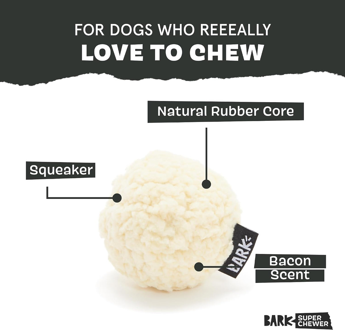 BARK Smashed Potato Super Chewer 2 in 1 Interactive Dog Toy
