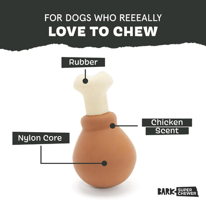 BARK Turkey Drumstick Super Chewer Dog Toy