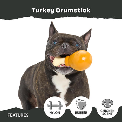 BARK Turkey Drumstick Super Chewer Dog Toy