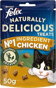 Felix Naturally Delicious Adult Cat Treats - Chicken & Catnip