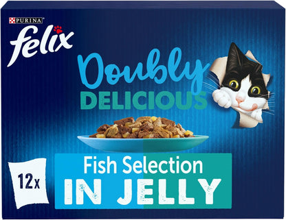 Felix Doubly Delicious Fish Selection in Jelly Wet Cat Food