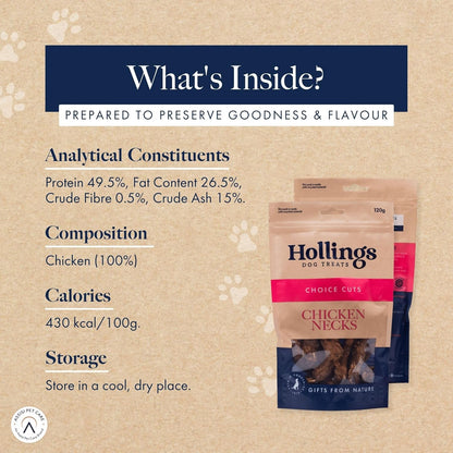 Hollings 100% Natural Chicken Necks Dog Treat