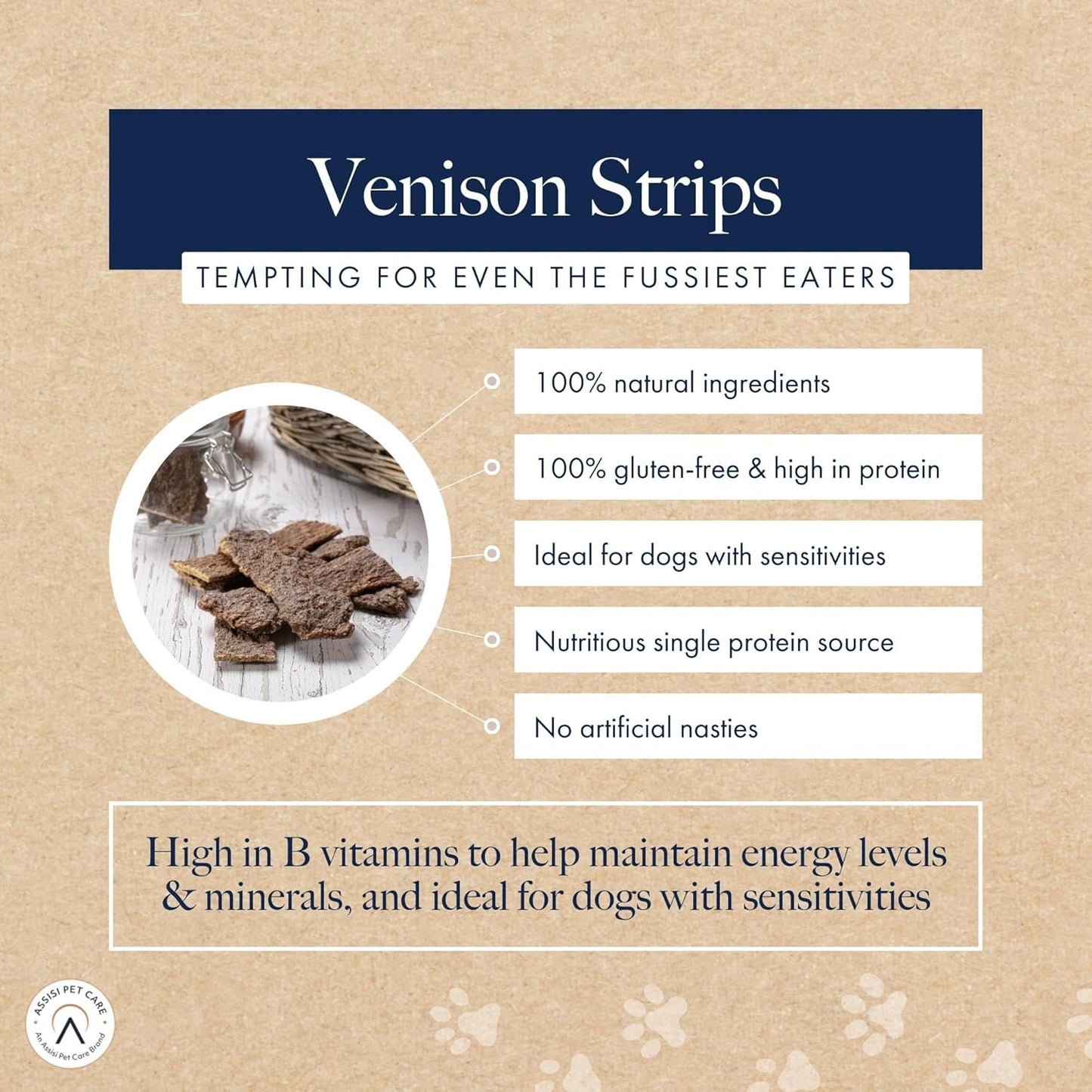Hollings 100% Natural Venison Strips Dog Treat