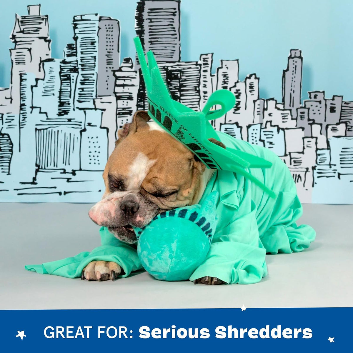 BARK Lady Liberty Ball 2-in-1 Dog Toy Large
