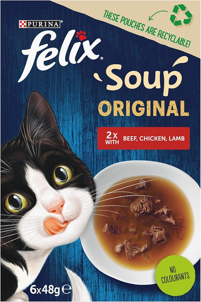 Felix Felix Soup Farm Selection Adult Wet Cat Food pet food packaging