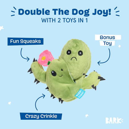 BARK Consuela The Cactus 2 in 1 Interactive Dog Toy