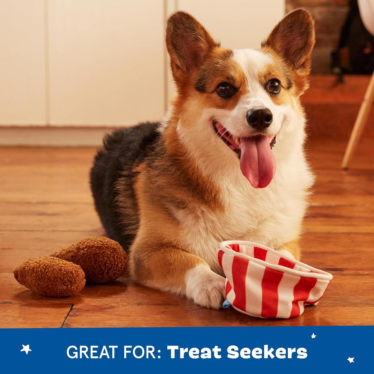 BARK Bucket O'Fried Licken 3 in 1 Interactive Dog Toy