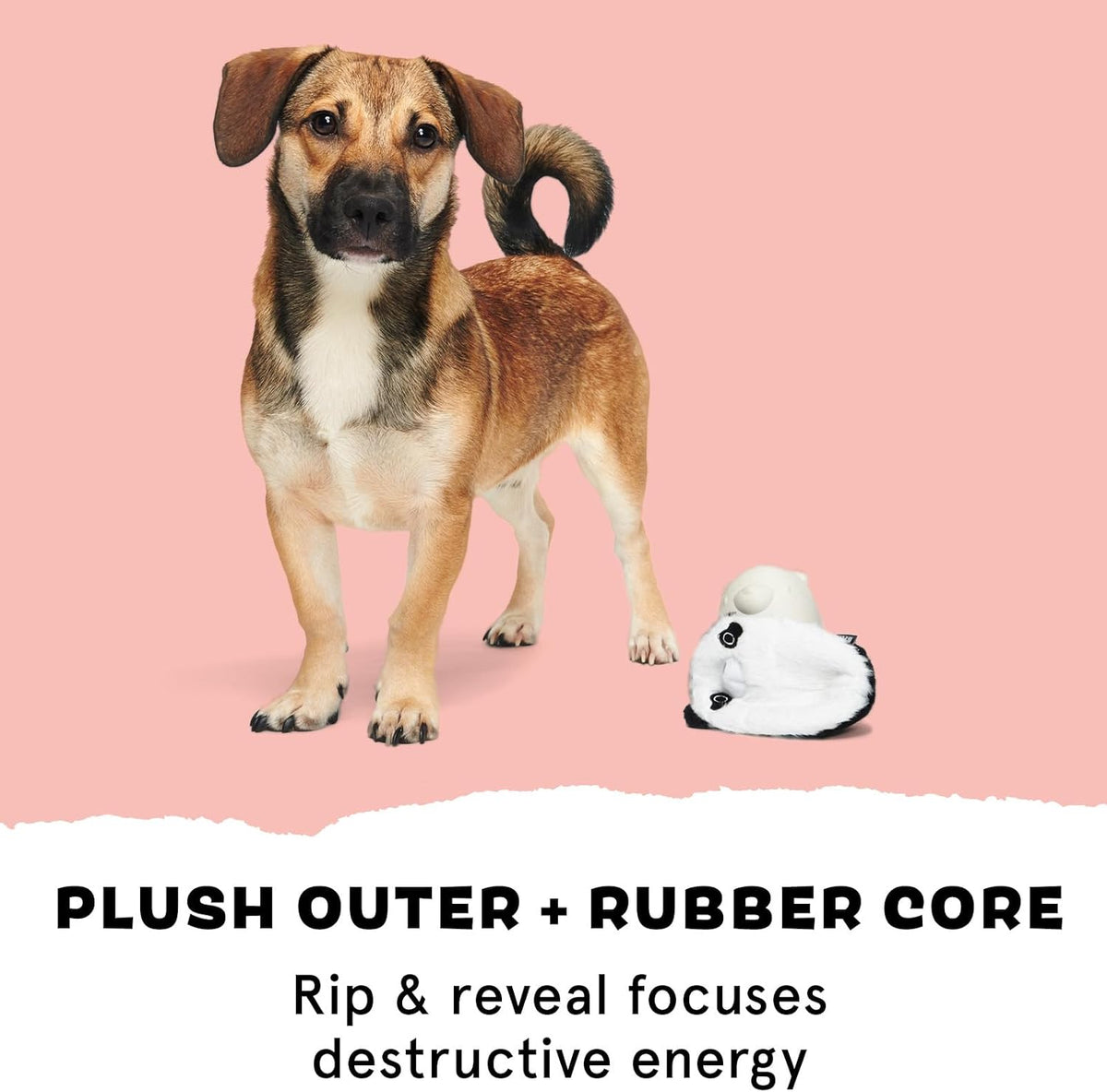 BARK Panda Super Chewer 2 in 1 Interactive Dog Toy