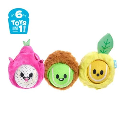 BARK Fruity Cutie Tropical Trio 6 in 1 Interactive Dog Toy