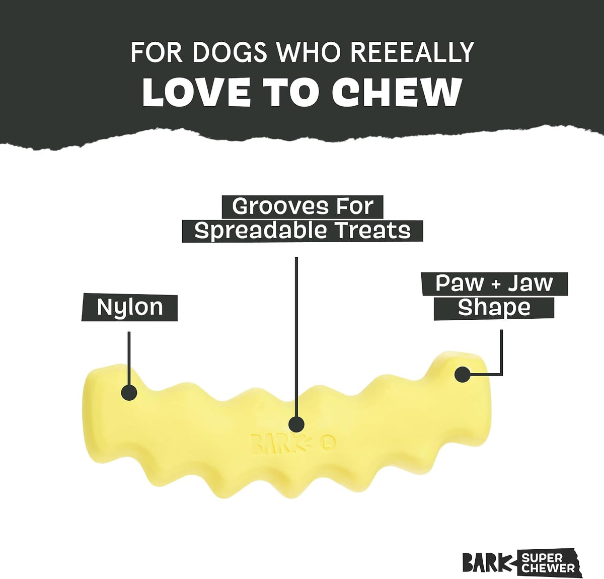 BARK Crinkle Fry Super Chewer Dog Toy