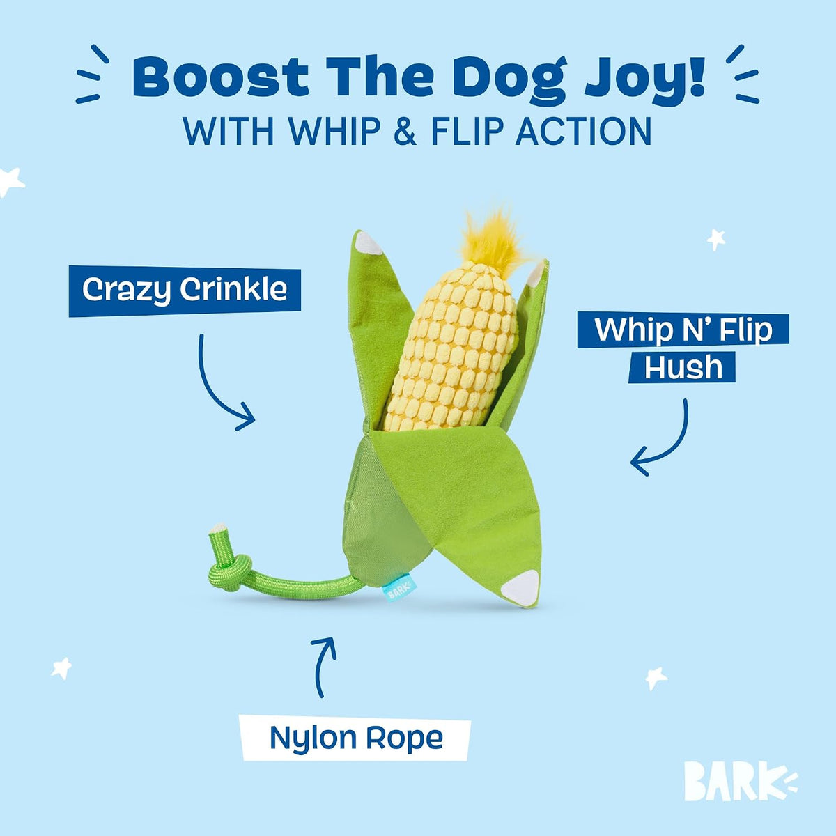 BARK Corn on The Slob Tug Dog Toy