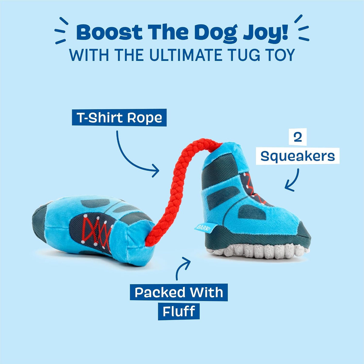 BARK Appalachian Tail Boots Tug Dog Toy