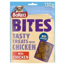 Front View of Bakers Chicken Bites Dog Treats - 130g