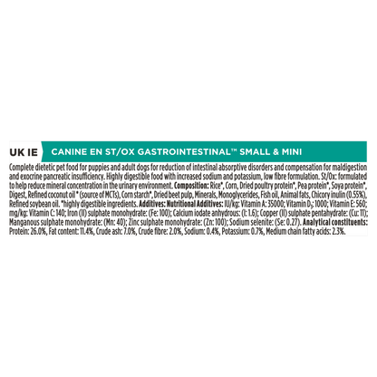 Purina Pro Plan Veterinary Diets EN Canine St/Ox Gastrointestinal Small & Mini Puppy & Adult Dry Dog Food