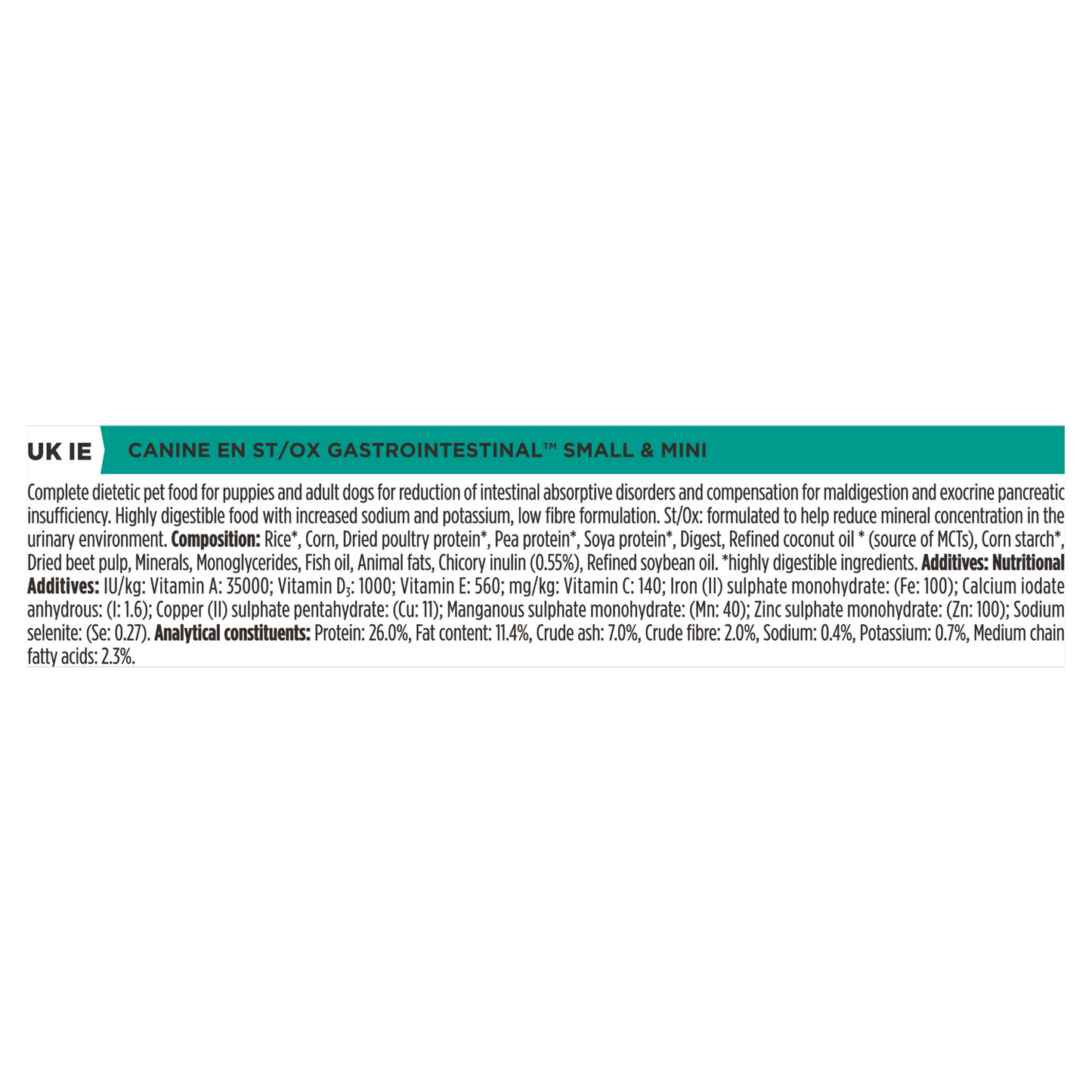 Purina Pro Plan Veterinary Diets EN Canine St/Ox Gastrointestinal Small & Mini Puppy & Adult Dry Dog Food