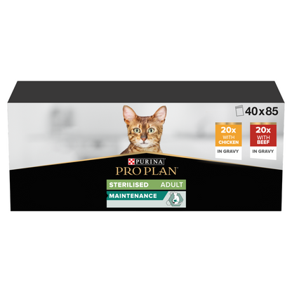 Pro Plan Sterilised Beef & Chicken in Gravy Adult Wet Cat Food