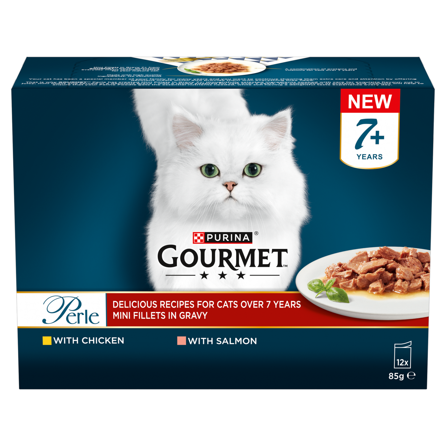 Gourmet Perle Senior Mini Fillets in Gravy Pouch Wet Cat Food