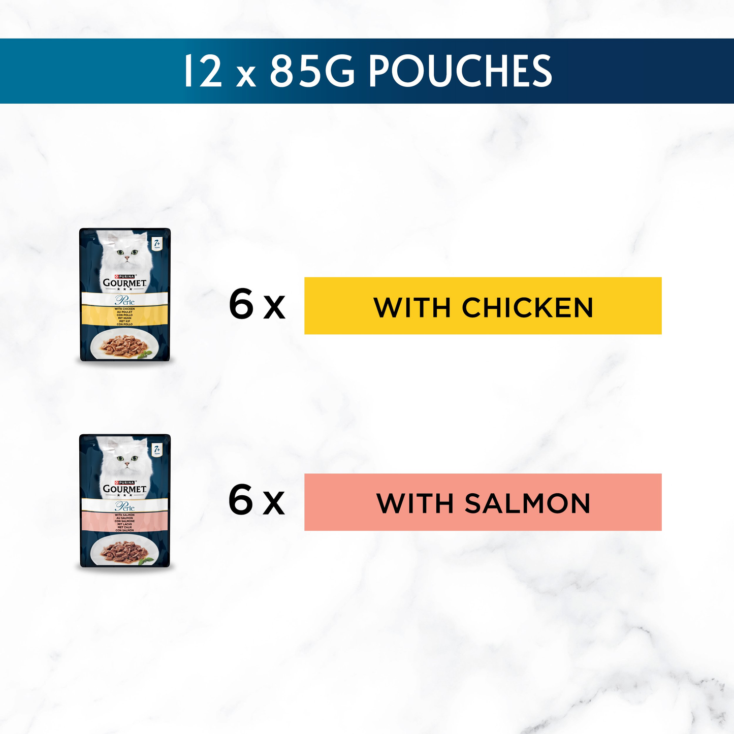 Gourmet Perle Senior Mini Fillets in Gravy Pouch Wet Cat Food