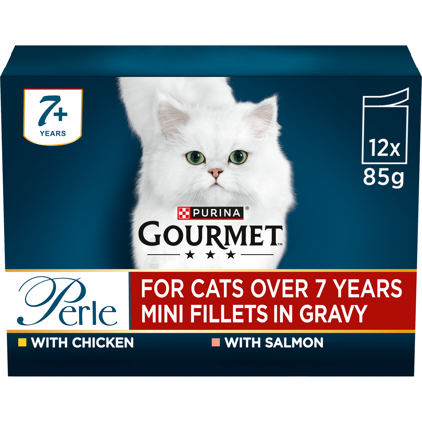 Gourmet Perle Senior Mini Fillets in Gravy Pouch Wet Cat Food